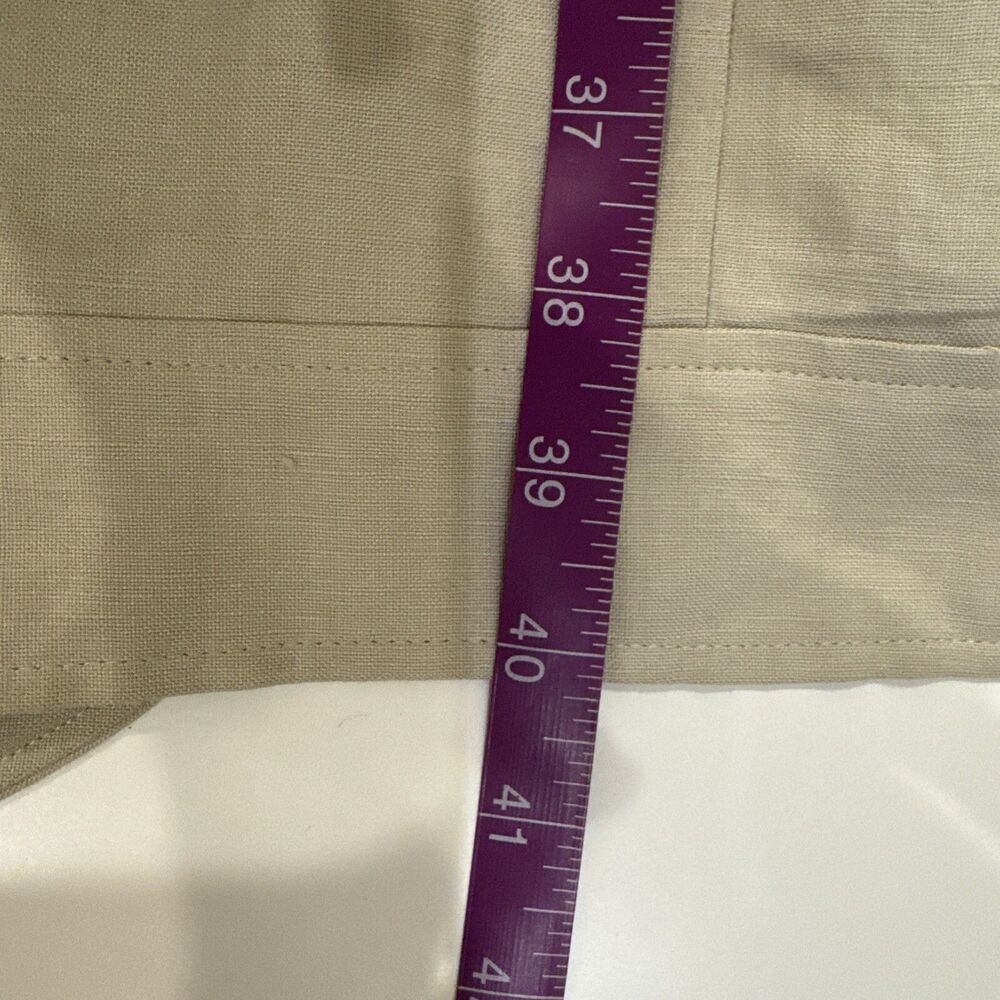 Calvin Klein Dress Women's 10/12? Tan Shirtdress Buttons Linen Blend Lined - Picture 9 of 9